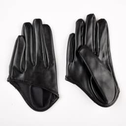 Women Sexy DS Half Palm Nightclub Pole Dancing Stage Performance Cosplay Party Fashion Personality Hip Hop PU Leather Gloves