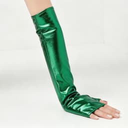 10 Colors 40CM Women Patent Leather Long Fingerless Gloves Cosplay Halloween Party Stage Performance Clubwea Music Festival