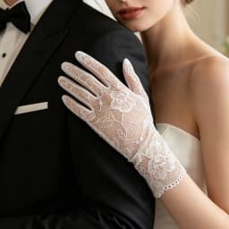 25CM Women Lace Short Gloves Elegant Sheer Mesh Vintage Style for Wedding Bridal Tea Party Prom Cosplay Lolita Princess Sweety