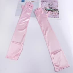 55cm Women Solid Wedding Etiquette Evening Dress Opera/Elbow/Wrist Satin Stretch Long Gloves Retro Party Carnival Cosplay Gloves
