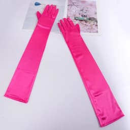 55cm Women Solid Wedding Etiquette Evening Dress Opera/Elbow/Wrist Satin Stretch Long Gloves Retro Party Carnival Cosplay Gloves