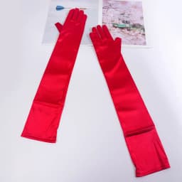 55cm Women Solid Wedding Etiquette Evening Dress Opera/Elbow/Wrist Satin Stretch Long Gloves Retro Party Carnival Cosplay Gloves