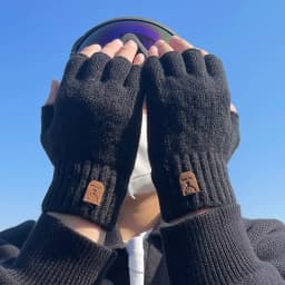 Fashion Knitted Half finger gloves warm autumn winter men women casual gloves for work writting or touch screen