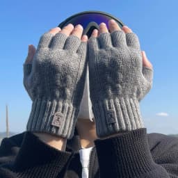 Fashion Knitted Half finger gloves warm autumn winter men women casual gloves for work writting or touch screen