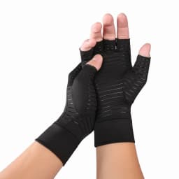 Sports Copper Fiber Health Care Half Finger Rehabilitation Training Gloves Anti slip Breathable Pressure Gloves