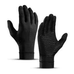Sports Copper Fiber Health Care Half Finger Rehabilitation Training Gloves Anti slip Breathable Pressure Gloves