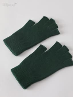 Sale Wool Mitt Exposed Fingertip Women's Gloves Winter Autumn Work Gloves Knitted for Women Fingerless Gloves Drive Mittens