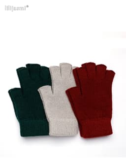 Sale Wool Mitt Exposed Fingertip Women's Gloves Winter Autumn Work Gloves Knitted for Women Fingerless Gloves Drive Mittens