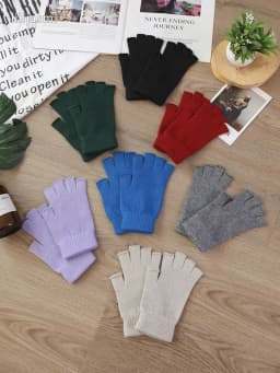 Sale Wool Mitt Exposed Fingertip Women's Gloves Winter Autumn Work Gloves Knitted for Women Fingerless Gloves Drive Mittens