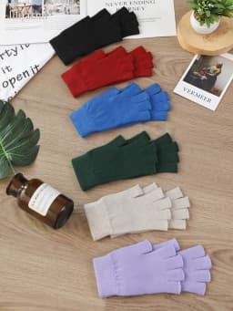 Sale Wool Mitt Exposed Fingertip Women's Gloves Winter Autumn Work Gloves Knitted for Women Fingerless Gloves Drive Mittens