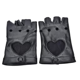 1Pcs Women Leather Driving Biker Soft Fingerless Mittens Dance Motorcycle Gloves Faux Leather Synthetic Leather Gloves keep warm