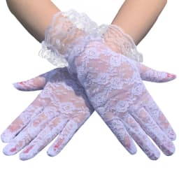 Summer Women Sexy Lace Black Short Gloves Sunscreen Breathable Thin Soft Female Gloves Jacquard Elegant Funeral Gloves