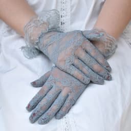 Summer Women Sexy Lace Black Short Gloves Sunscreen Breathable Thin Soft Female Gloves Jacquard Elegant Funeral Gloves