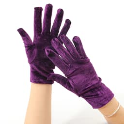 21CM Women Golden Velvet Short Autumn Winter Warm Black Evening Dress Etiquette Gloves Retro Banquet Accessories Elasticity