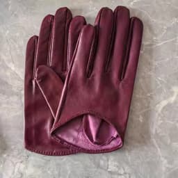 Real Sheep Leather Gloves Fashion Woman Half Palm Minttens Personality Soft Leather
