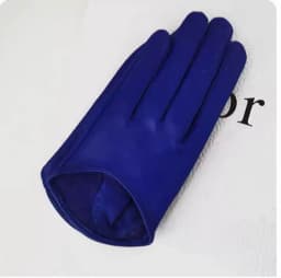 Real Sheep Leather Gloves Fashion Woman Half Palm Minttens Personality Soft Leather