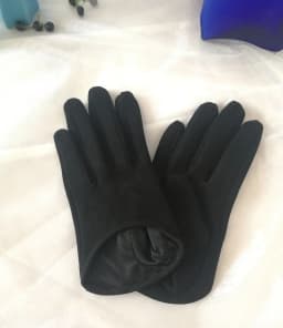 Real Sheep Leather Gloves Fashion Woman Half Palm Minttens Personality Soft Leather
