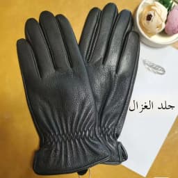 Leather Gloves Men's Casual Warmth Fleece Lined Top Layer Deer Skin Motorcycle Riding Gloves Thickened Autumn Winter New Arrival