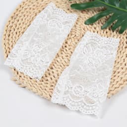 New Fashion for Women Short Lace Flowers Mesh Fingerless Gloves Scar-covering Sun-proof Arm Sleeves Lace False Sleeves