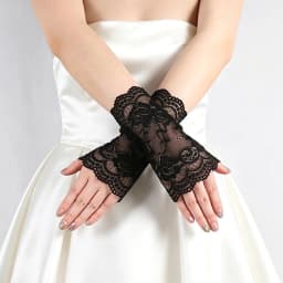 New Fashion for Women Short Lace Flowers Mesh Fingerless Gloves Scar-covering Sun-proof Arm Sleeves Lace False Sleeves