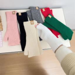 Women's Solid Color Knitted Warm Gloves Simple Outdoor Riding Half Finger Stretch Gloves Touch Screen Open Finger Winter Mittens