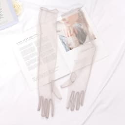 Women's Sexy Transparent Gloves Long Tulle Gloves Ultra Thin Full Finger Mittens Mesh Elbow Wedding Bride Sheer Sunscreen Glove