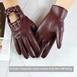 Summer Driving Leather Driver Gloves Women's Fashion New Thin Unlined Black Sheepskin All Finger Motorcycle Riding Gloves