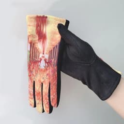 Creativity Van Gogh Oil Painting Gloves Winter Cycling Drive Thicken Women Fashion Print Full Finger Touch Screen Warm Mittens