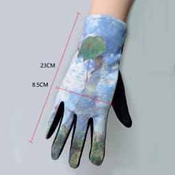 Creativity Van Gogh Oil Painting Gloves Winter Cycling Drive Thicken Women Fashion Print Full Finger Touch Screen Warm Mittens