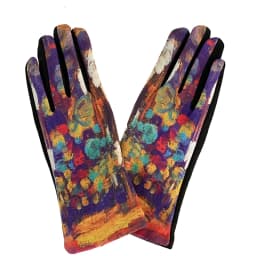 Creativity Van Gogh Oil Painting Gloves Winter Cycling Drive Thicken Women Fashion Print Full Finger Touch Screen Warm Mittens