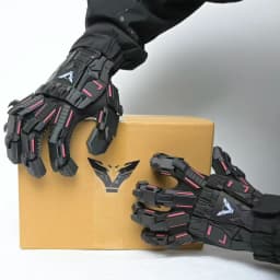 Techwear Style Punk Tactical Mechanical Gloves Man Woman 3D Printing Plastic Handmade Wearable Armor Cosplay Exoskeleton Gloves