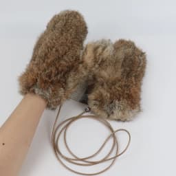 Winter Outdoor Hot Sale Women 100% Real Rabbit Fur Gloves Playing with Snow Keep Warm Mittens Female Natural Rabbit Fur Gloves