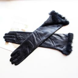 Women's Long Leather Gloves Colorful Sheepskin Velvet Lined Fashionable Warm Sunscreen Autumn Winter Gloves