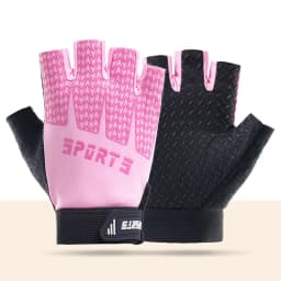 Kid Sports Gloves Breathable Sweat-Absorbing Quick-Dry Cycling Gloves Girls Boys Adjustable Anti-Slip Climbing Fishing Gloves