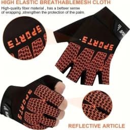 Kid Sports Gloves Breathable Sweat-Absorbing Quick-Dry Cycling Gloves Girls Boys Adjustable Anti-Slip Climbing Fishing Gloves