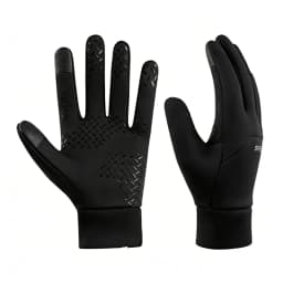 Men Women Winter Warm Gloves Plush Lined Windproof Coldproof Water-resistant Non-slip Touchscreen Gloves for Outdoor Sports