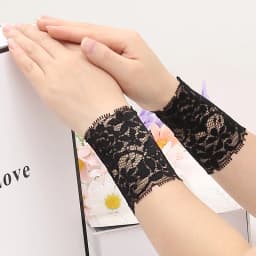 Lace Wrist Girly Dance Yoga Scar Tattoo Arm Cuff Sun Protection Summer Thin Short Fake Sleeve Breathable Woman Wrist Sleeve