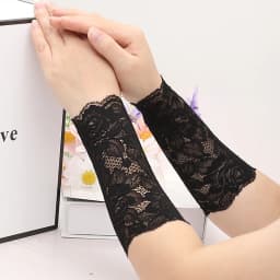 Lace Wrist Girly Dance Yoga Scar Tattoo Arm Cuff Sun Protection Summer Thin Short Fake Sleeve Breathable Woman Wrist Sleeve