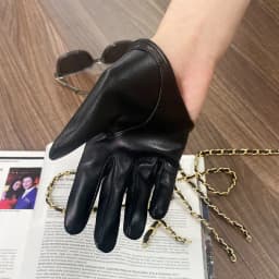 Women Black Sexy PU Leather Punk Style Half Palm Gloves Dancing Pole Dance Party Club Show Stage Performance Costume Mittens