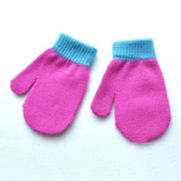 Baby Gloves For 1-4Y Children Winter Warm Patchwork Knitted Mittens Kindergarten Student Full Finger Gloves Knitting Kids Gloves