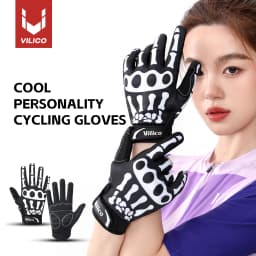 Full finger gloves, skeleton breathable and wear-resistant sports bicycle gloves, men's and women's skeleton gloves, anti slip g