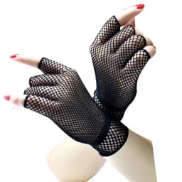 Elasticity Fishing Net Women Gloves Summer Girl Short Half Finger Gothic Punk Fashion Cosplay Decoration Party Mesh Mittens