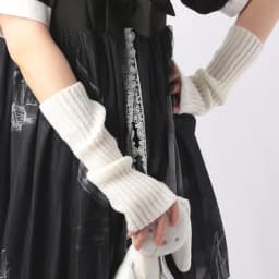 Winter Women's Knitted Fingerless Arm Sleeves Gothic Style Striped Arm Warmers Girls Harajuku Y2K Fashion Wrist Gloves