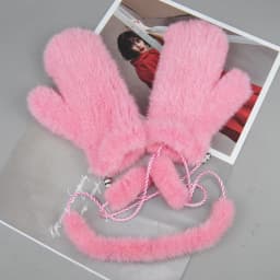 New Women 100% Real Genuine Knitted Mink Fur Mittens Winter Warm Lady Real Mink Fur Fashion Lady Gloves Handmade Knit Fur Mitten