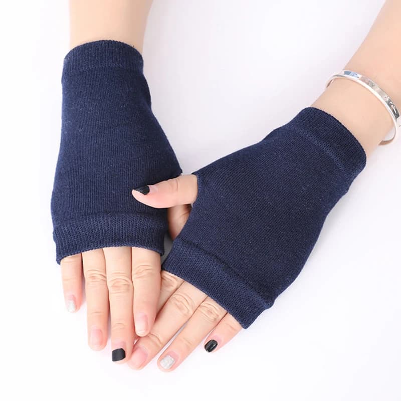 Warm Fingerless Long Gloves Men Women Winter Mitten Knitted Arm Sleeve Thick Casual Soft Fingerless Unisex Gloves