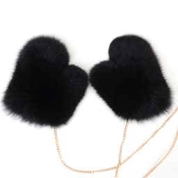 2026 Hot Sale Winter Women Natural Real Fox Fur Gloves Warm 100% Genuine Fox Fur Mittens Girl Fashion Luxury Real Fox Fur Glove