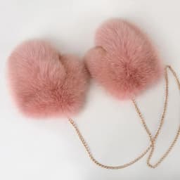 2026 Hot Sale Winter Women Natural Real Fox Fur Gloves Warm 100% Genuine Fox Fur Mittens Girl Fashion Luxury Real Fox Fur Glove