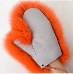 2026 Hot Sale Winter Women Natural Real Fox Fur Gloves Warm 100% Genuine Fox Fur Mittens Girl Fashion Luxury Real Fox Fur Glove