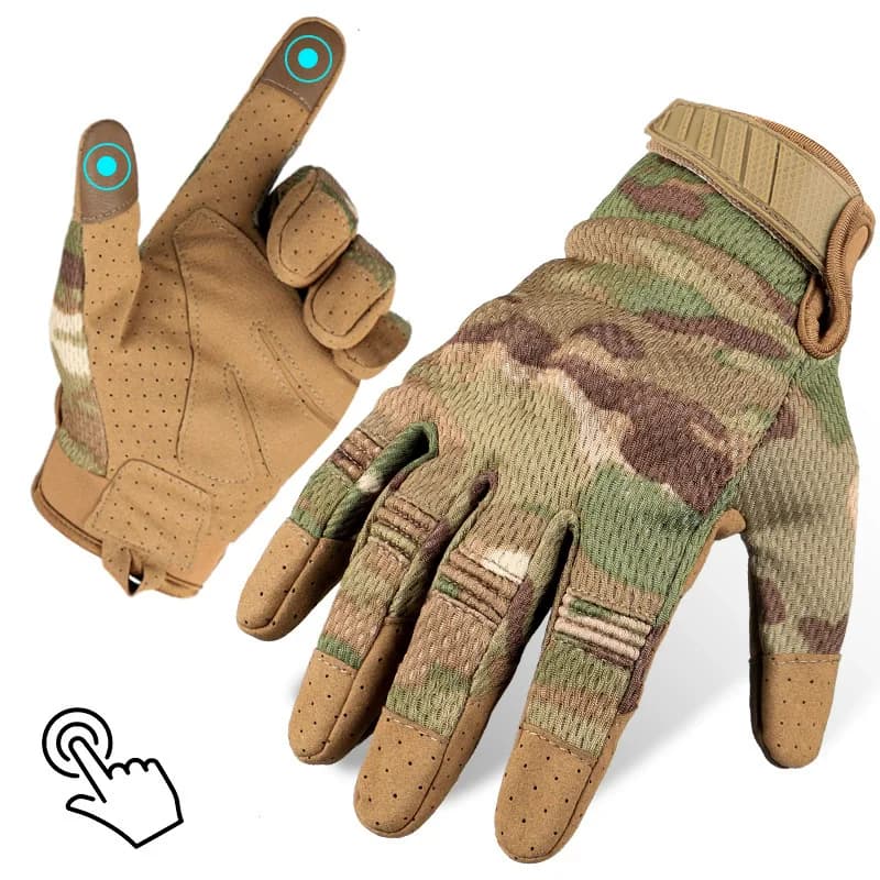 Tactical Full Finger Gloves for Men And Women Touch Screen Compatible Combat Shooting Hunting Outdoor Sports Work Mittens