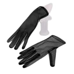 Black White Solid Soft Tulle Women Fashion EtiquetteTransparent Bridal Wedding Ultra Thin Elasticity Mesh Breathable Short Glove